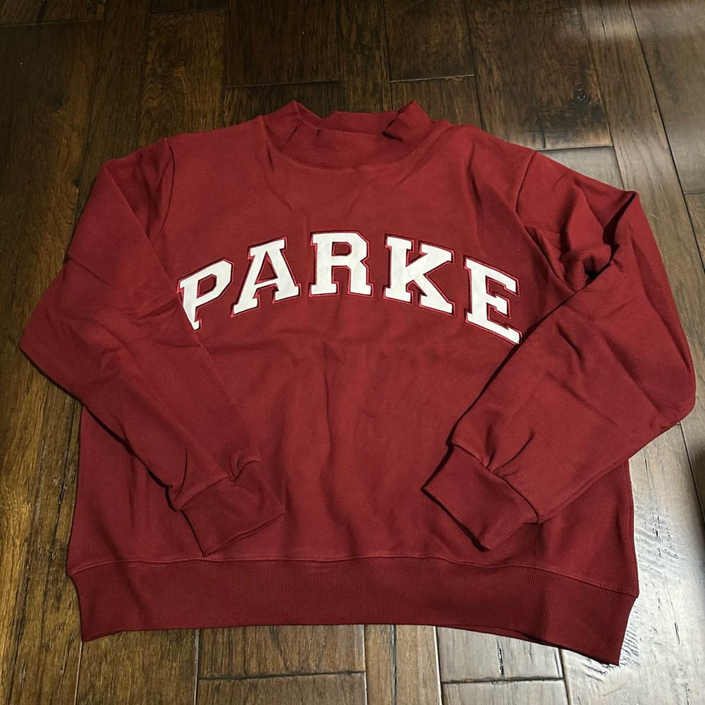 Parke Maroon Mockneck